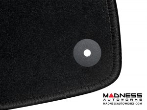 smart fortwo Custom Floor Mats - 453 model - LUXUS - Black Binding w/ smart silhouette